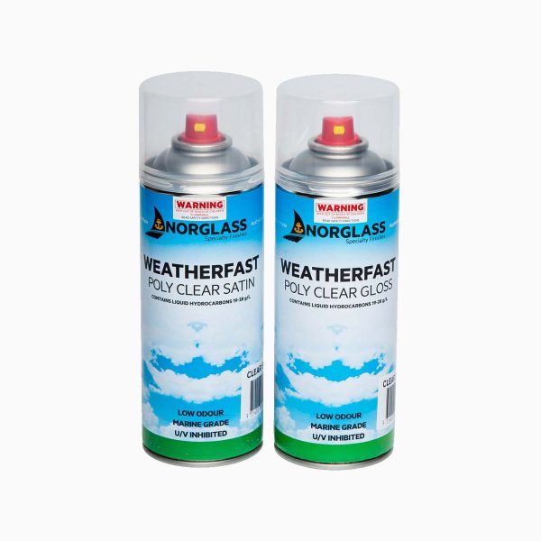 Norglass Weatherfast Poly Clear Satin - 300g spray can